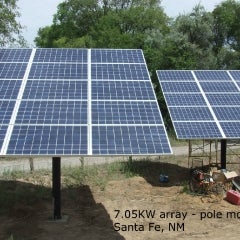 7.05KW太阳能阵线安装。圣达菲，纳米