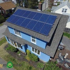 3.71KW加拿大太阳能265W多晶安装在Worcester MA